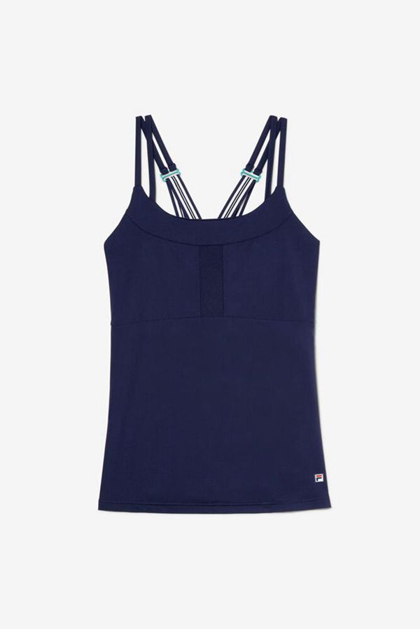 Fila Heritage Tennis Cami Women's Tank Top - Navy,NZ 823-63457